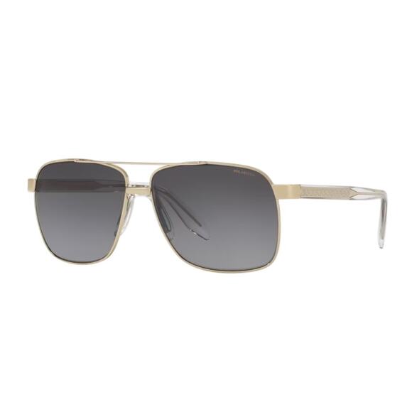 Versace Polarized Sunglasses VE2174 Pale Gold Gray‎ Square - Picture 1 of 12